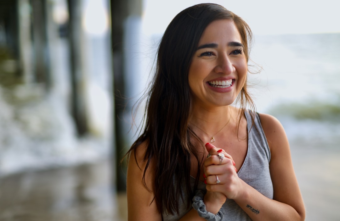 Photo smiling woman